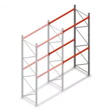 Palettenregal AR T2 4000x1850x1100mm (hxbxt) 2 Ebenen 2530kg/Ebene Anbauregal