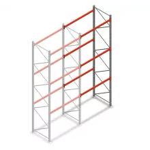 Palettenregal AR T2 5000x1850x1100mm (hxbxt) 3 Ebenen 2530kg/Ebene Anbauregal
