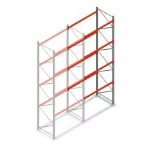 Palettenregal AR T2 5000x1850x1100mm (hxbxt) 4 Ebenen 2530kg/Ebene Anbauregal