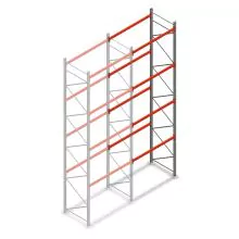 AR T2 Palettenregal 6000x1850x1100mm (hxbxt) 4 Ebenen 2530kg/Ebene Anbauregal mit vormontierten Rahmen
