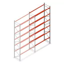 Palettenregal AR T2 6000x2700x1100mm (hxbxt) 6 Ebenen 1820kg/Ebene Anbauregal