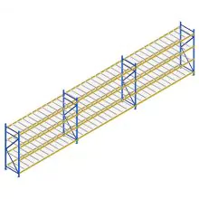 Vorteilsreihe gebrauchte Esmena Weitspannregal 2250x11200x1100 mm (hxbxt) 4 Ebenen