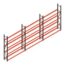 Voordeelrij bandenstelling grootvak AR 2500x6230x400mm (hxbxd) 3 niveaus