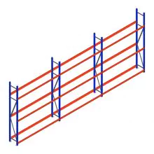 Vorteilsreihe Reifenregal Weitspann AR 2500x6240x500 mm (hxbxt) 3 Ebenen