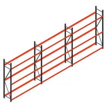 Voordeelrij bandenstelling grootvak AR 2250x6230x500mm (hxbxd) 3 niveaus