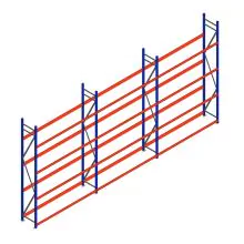 Vorteilsreihe Reifenregal Weitspann AR 3000x6240x500 mm (hxbxt) 4 Ebenen