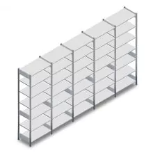 Vorteilsreihe teilweise gebrauchte Heavy-Duty-Fachbodenregal 3000x5180x500 mm (hxbxt) 7 Ebenen