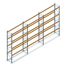 Vorteilsreihe gebrauchte JH MPB Palettenregal 6400x11200x1100 mm (hxbxt) 4 Ebenen
