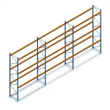 Vorteilsreihe gebrauchte Esmena Palettenregal 4900x11200x1100 mm (hxbxt) 3 Ebenen 3088kg/set