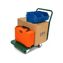 Plattformwagen PP150S 150 kg mit Schiebegriff, Plattform 670x500 mm