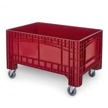 Mobile Palettenbox im Europalettenformat 1200x800x730 mm (lxbxh) rot