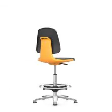 Bimos Arbeitsstuhl Labsit mit Gleitern und Fußring Orange