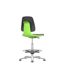 Bimos Arbeitsstuhl Labsit mit Gleitern und Fußring Grün