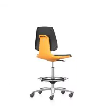 Bimos Arbeitsstuhl Labsit mit Rollen und Fußring Orange