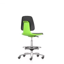 Bimos Arbeitsstuhl Labsit mit Rädern und Fußring in Grün