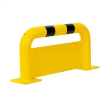 Schutzbügel mit Unterplatte 750x350mm Ø76mm Gelb/schwarz