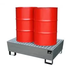 Leckwanne 800x1200x360mm (bxtxh), thermisch verzinkt inkl. Gitter