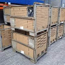 Gebrauchte Gitterbox 1230x830x950 mm (lxbxh) grau