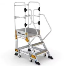 Plattformtreppe Wixor mit Federrollen 3 Stufen