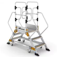 Plattformtreppe Wixor doppelt mit Federrollen 3 Stufen
