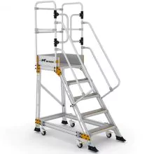 Plattformtreppe Wixor mit Federrollen 5 Stufen