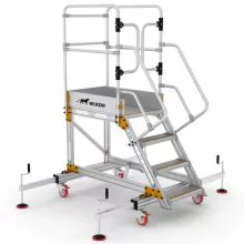 Plattformtreppe Wixor mit Stabilisator 4 Stufen