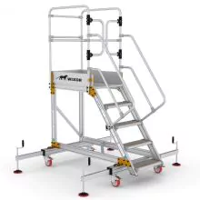 Plattformtreppe Wixor mit Stabilisator 5 Stufen