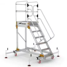 Plattformtreppe Wixor mit Stabilisator 6 Stufen
