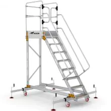 Plattformtreppe Wixor mit Stabilisator 8 Stufen