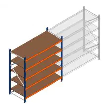 Weitspannregal Kimer 1750x1500x800 mm (hxbxt) 5 Ebenen Anfangsregal