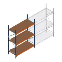 Weitspannregal Kimer 2250x1500x800 mm (hxbxt) 3 Ebenen Anfangsregal