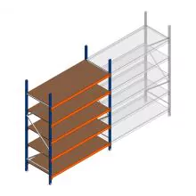 Weitspannregal Kimer 2250x1500x800 mm (hxbxt) 5 Ebenen Anfangsregal