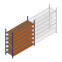 Weitspannregal Kimer 2250x2250x800 mm (hxbxt) 6 Ebenen Anfangsregal