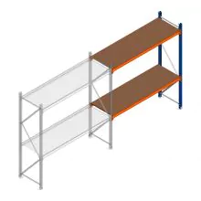 Weitspannregal Kimer 1750x1500x600 mm (hxbxt) 2 Ebenen Anbauregal