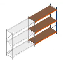 Weitspannregal Kimer 1750x1500x600 mm (hxbxt) 3 Ebenen Anbauregal