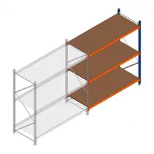 Weitspannregal Kimer 1750x1500x800 mm (hxbxt) 3 Ebenen Anbauregal