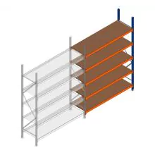 Weitspannregal Kimer 2250x1500x600 mm (hxbxt) 5 Ebenen Anbauregal