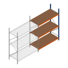 Weitspannregal Kimer 2250x1500x800 mm (hxbxt) 3 Ebenen Anbauregal
