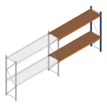 Weitspannregal Kimer 1750x2250x600 mm (hxbxt) 2 Ebenen Anbauregal