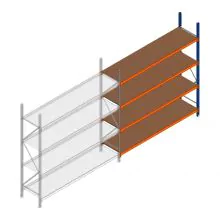Weitspannregal Kimer 2250x2250x600 mm (hxbxt) 4 Ebenen Anbauregal