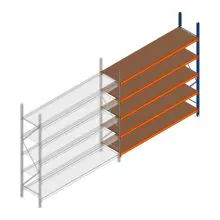 Weitspannregal Kimer 2250x2250x600 mm (hxbxt) 5 Ebenen Anbauregal