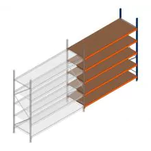 Weitspannregal Kimer 2250x2250x800 mm (hxbxt) 5 Ebenen Anbauregal