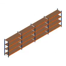 Vorteilsreihe Weitspannregal Kimer 1750x6250x600 mm (hxbxt) 4 Ebenen mit vormontierten Rahmen
