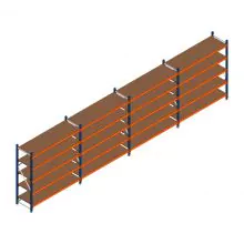 Vorteilsreihe Weitspannregal Kimer 1750x6250x600 mm (hxbxt) 5 Ebenen mit vormontierten Rahmen