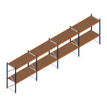 Vorteilsreihe Weitspannregal Kimer 1750x6250x800 mm (hxbxt) 2 Ebenen mit vormontierten Rahmen