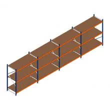 Vorteilsreihe Weitspannregal Kimer 1750x6250x800 mm (hxbxt) 3 Ebenen mit vormontierten Rahmen