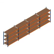Vorteilsreihe Weitspannregal Kimer 1750x6250x800 mm (hxbxt) 4 Ebenen mit vormontierten Rahmen