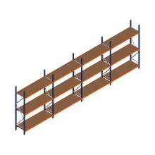 Vorteilsreihe Weitspannregal Kimer 2250x6250x600 mm (hxbxt) 3 Ebenen mit vormontierten Rahmen