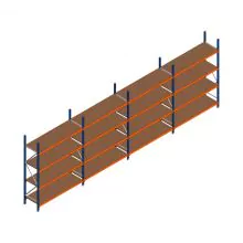 Vorteilsreihe Weitspannregal Kimer 2250x6250x600 mm (hxbxt) 4 Ebenen mit vormontierten Rahmen