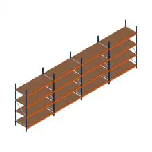 Vorteilsreihe Weitspannregal Kimer 2250x6250x800 mm (hxbxt) 4 Ebenen